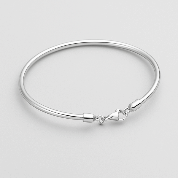 Pulseira Torcida Prata Polida Minimalista
